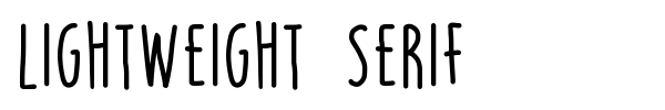 Lightweight Serif font preview